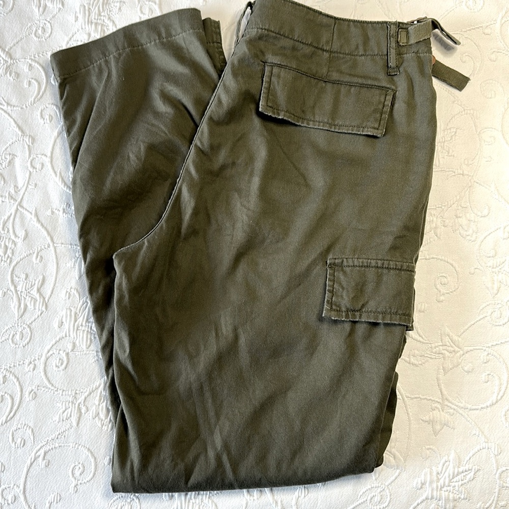Stitch's Men's Army Green/Olive Mid-rise‎ Cargo Pants size S